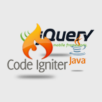 Image of CodeIgniter, jQuery mobile, and java logos